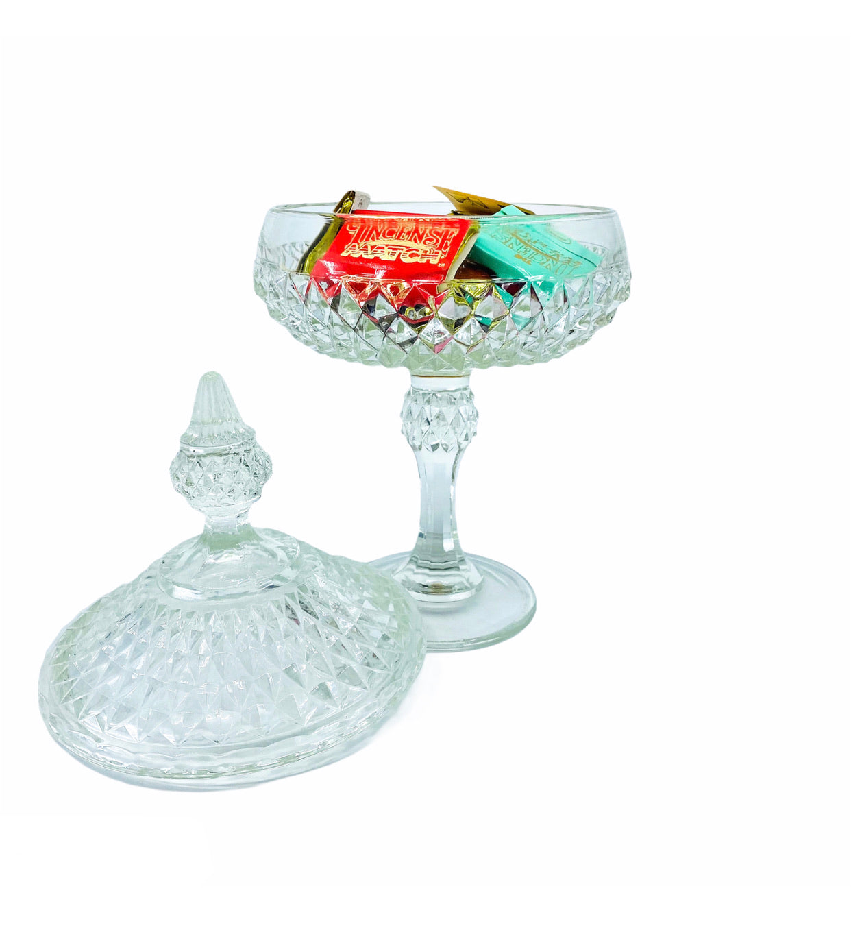 Large Glass Candy Dish / Stasher