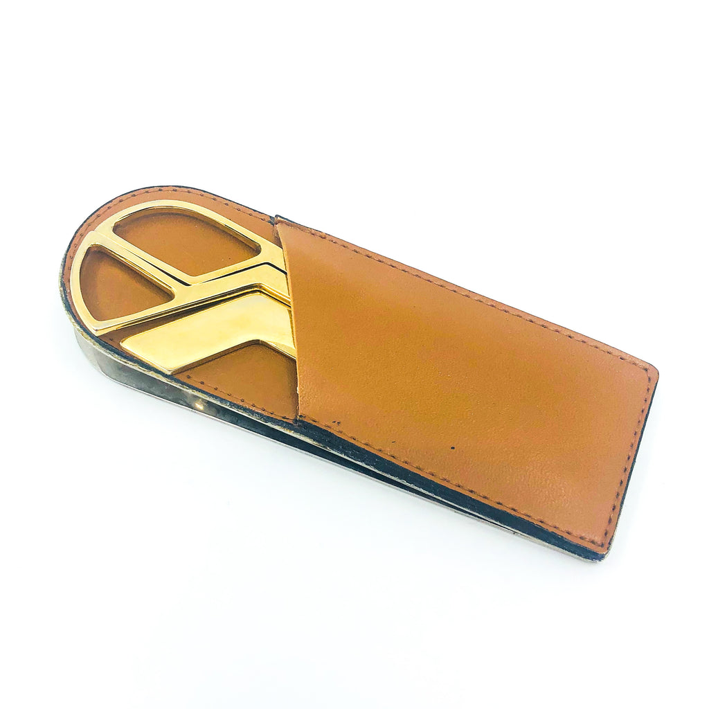 Vintage Leather Desk Organizer, Made in Italy