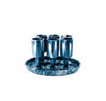 Black Marble 6 Shot Set with Tray