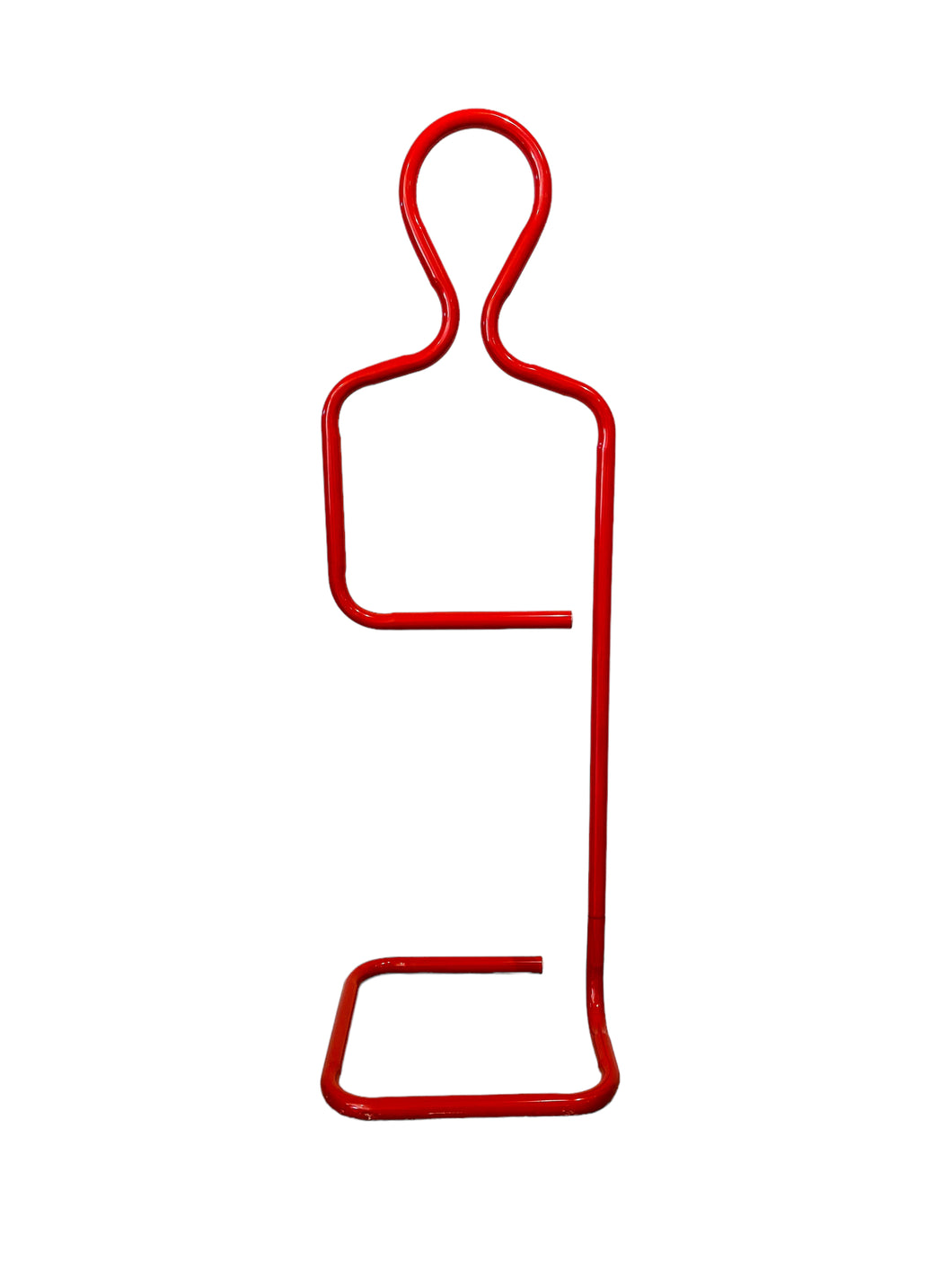 Vintage 1980’s “The Man” Valet Stand in Red Lacquered Steel