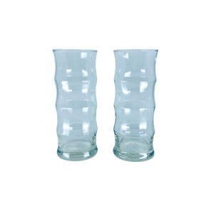 Bamboo Shaped High Ball Glasses, Set of 5