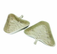 Pair of Valley Vista Ceramic Leaf Dish