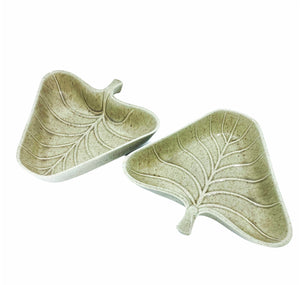 Pair of Valley Vista Ceramic Leaf Dish