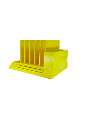 Vintage Max Klein Desk Organizer, Yellow