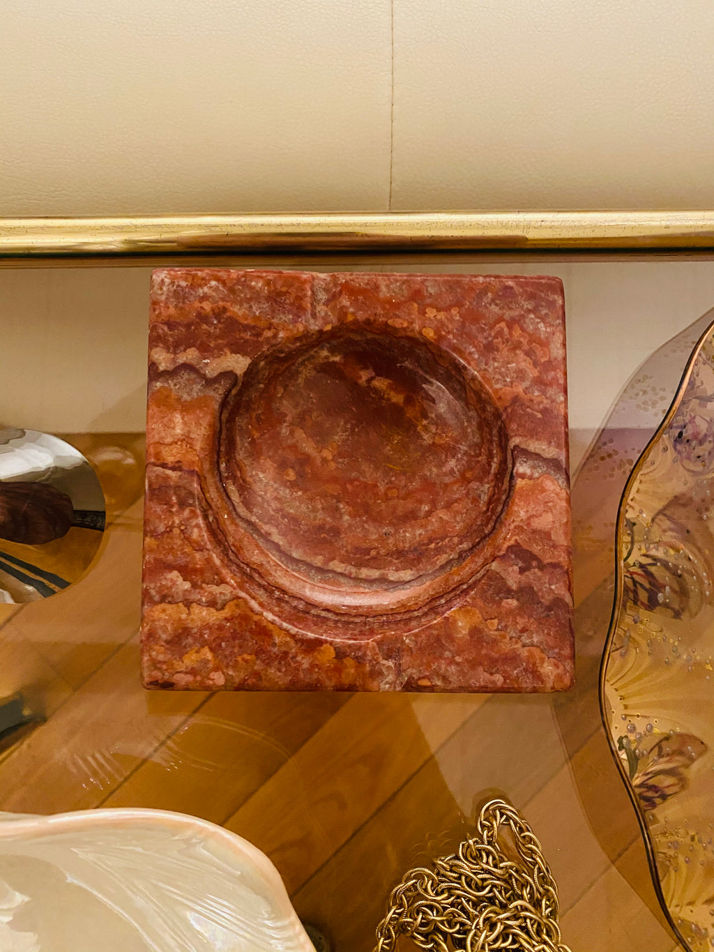 Rusty Alabaster Ashtray