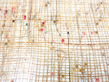 S/4 Vintage Flower & Straw Plastic Placemats