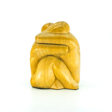 Hand Carved Wood Man & Woman Hugging