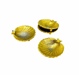 Gold Shell Personal Ashtrays, Set of 4
