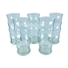 Bamboo Shaped High Ball Glasses, Set of 5