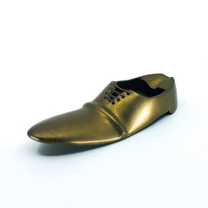 Vintage Brass Shoe Ashtray