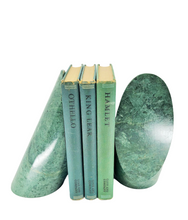 Geometric Green Marble Bookends