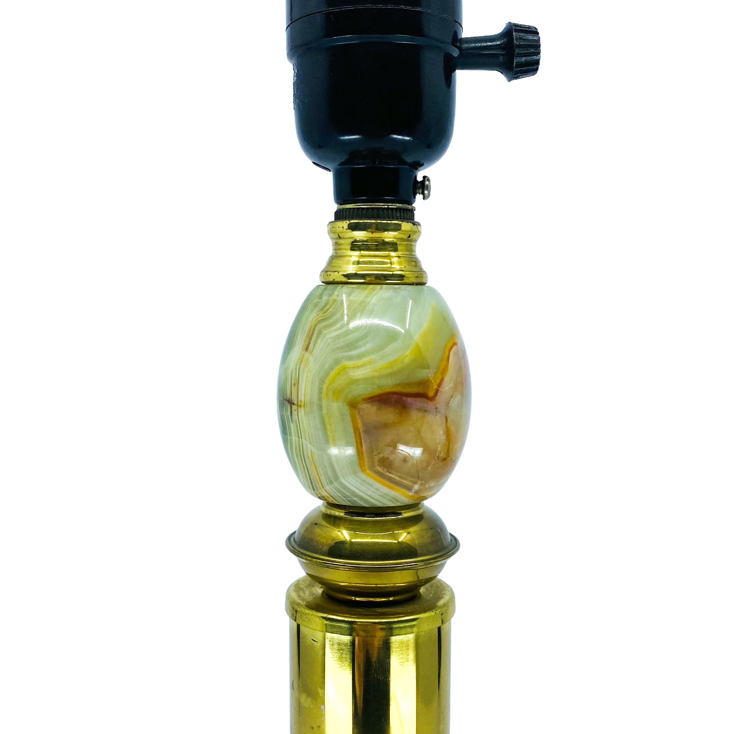 Onyx and Brass Table Lamp