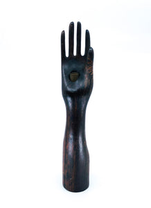 Vintage Hand Carved Wooden Hand Candlestick