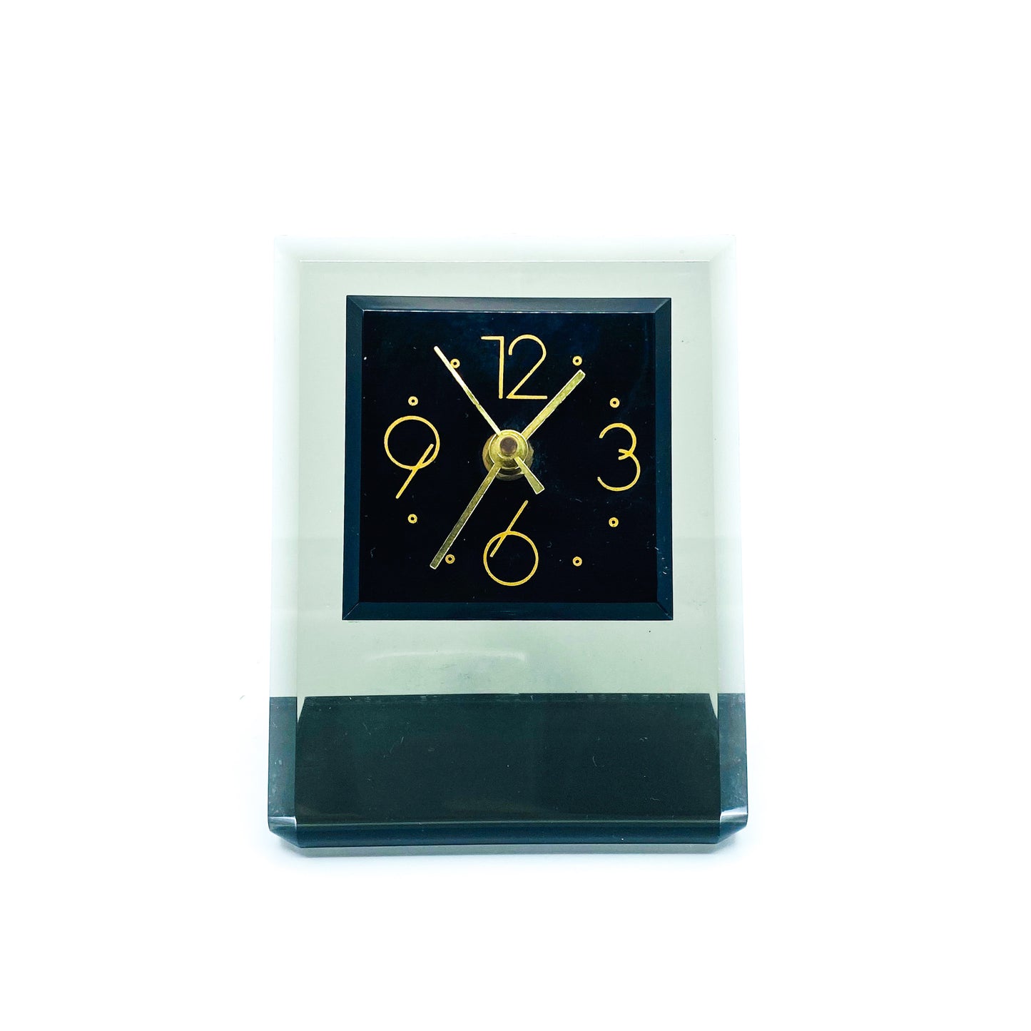 Smokey Lucite Cantilever Table Clock