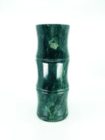 Heavy Green Marble Bamboo Shaped Vase