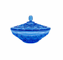 Blue Depression Era Indiana Glass Stasher, Windsor Pattern