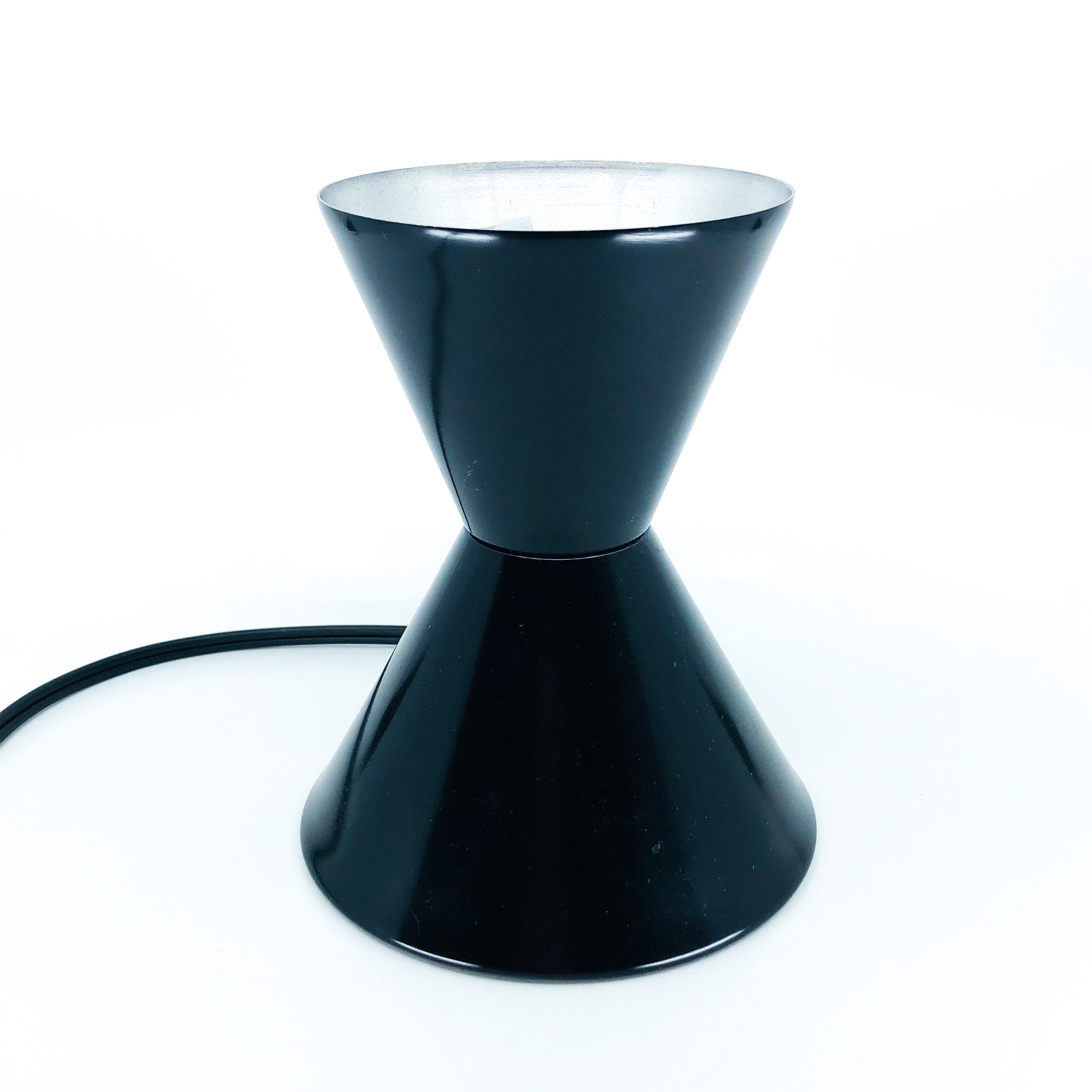 Contemporary Matte Black Bowtie Cone Lamp