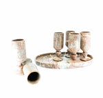 Pink Marble 6 Shot Set with Tray