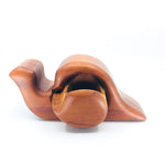 Vintage Native Redwood Carved Wooden Snail