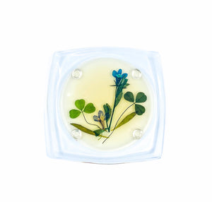Pressed Flower Lucite Coasters, Set of 6