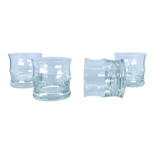 Bamboo Shaped Lowball Glasses, Set of 4