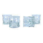 Bamboo Shaped Lowball Glasses, Set of 4