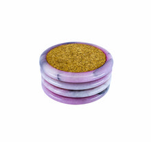 Set of 4, Pink Marble Double Sided Cork Coasters
