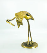 Pair of Solid Brass Cranes