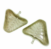 Pair of Valley Vista Ceramic Leaf Dish