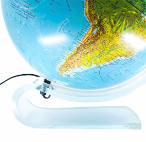 World Globe Lamp With Lucite Base