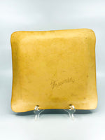Square MCM Signed Pottery Plate