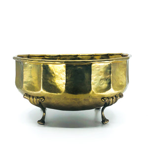 Solid Brass Cachepot with Decorative Footings