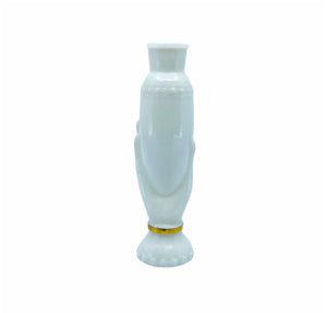 White Glass Hand Holding Vase