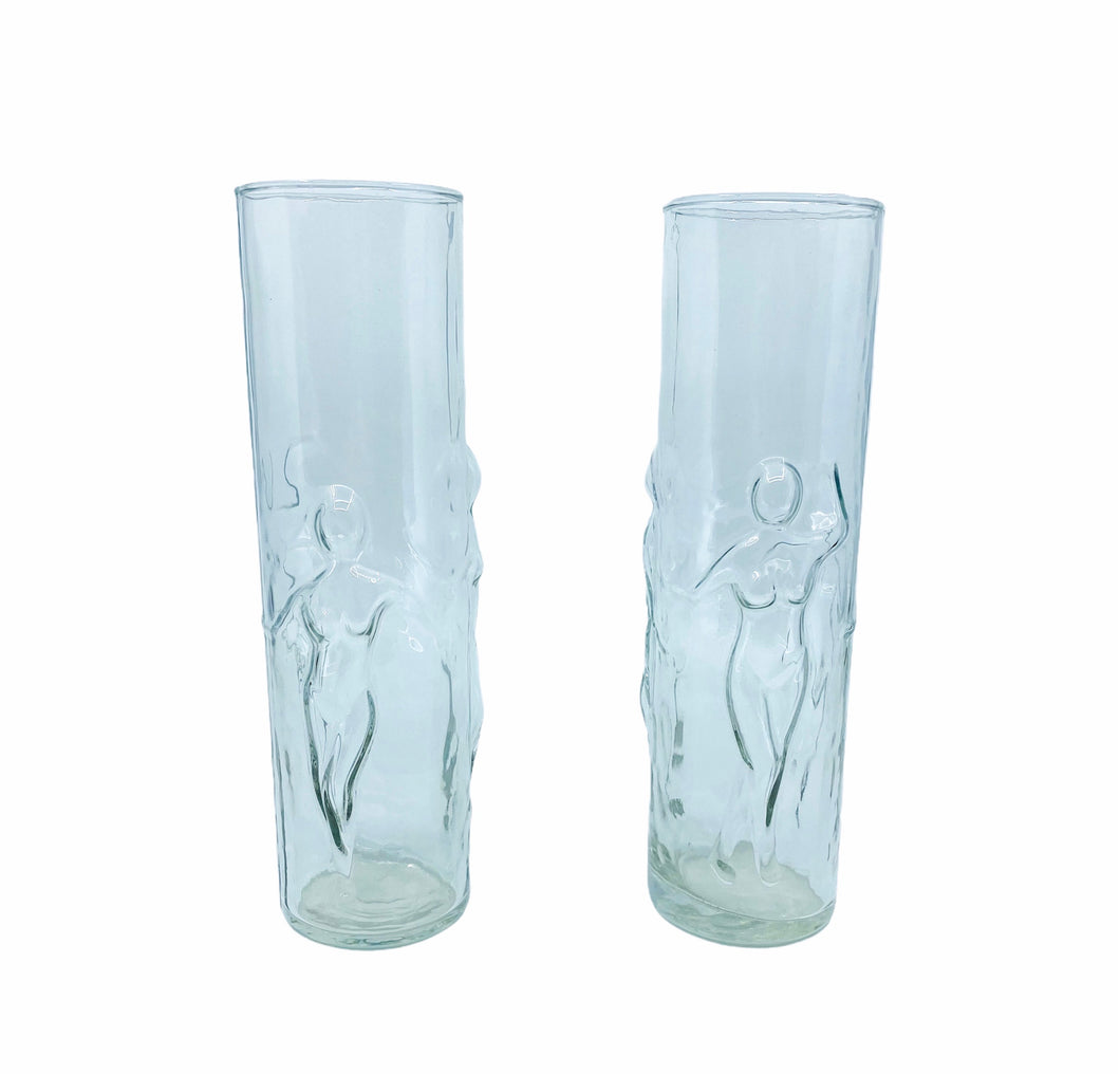 Vintage Libbey Glass “La Femme” Dancing Nude Glasses, 1 Available