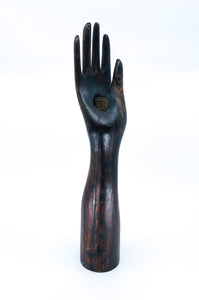 Vintage Hand Carved Wooden Hand Candlestick