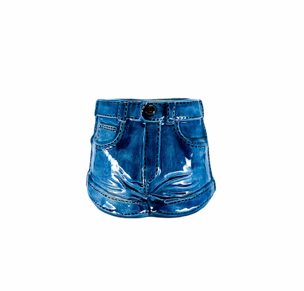 Le Blue Jean Vintage Ceramic Planter