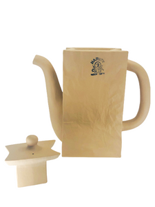 Rare Harvey Craft Paper Bag Ceramic Teapot