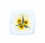 Pressed Flower Lucite Coasters, Set of 6