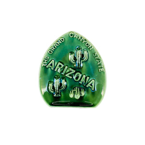 Vintage Arizona 3D Ceramic Green Cactus Ashtray