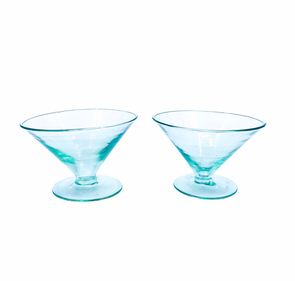 S/2 Stemless Martini Glasses