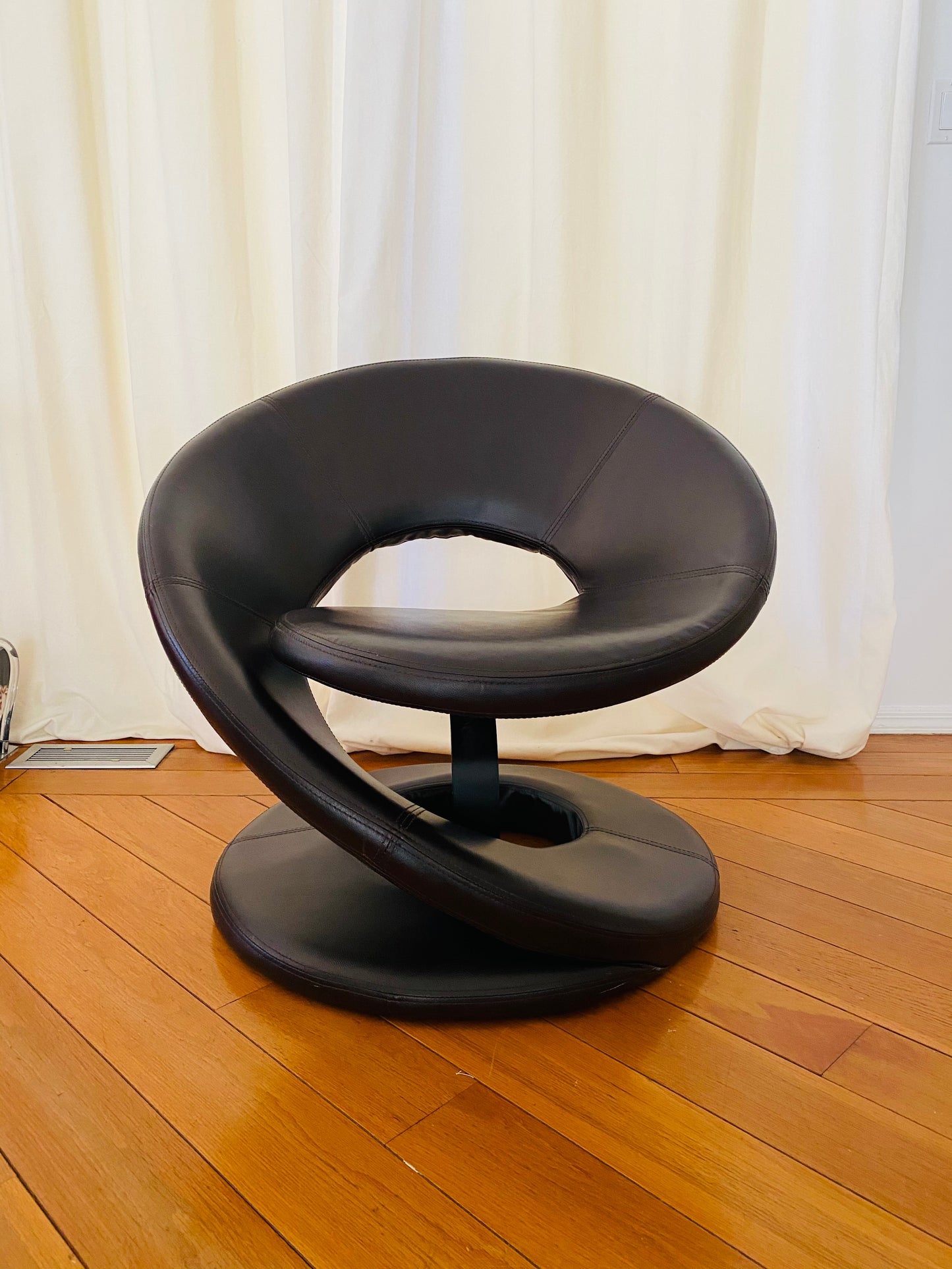 Chocolate Brown Jaymar Spiral Chair, Style After Louis Durot