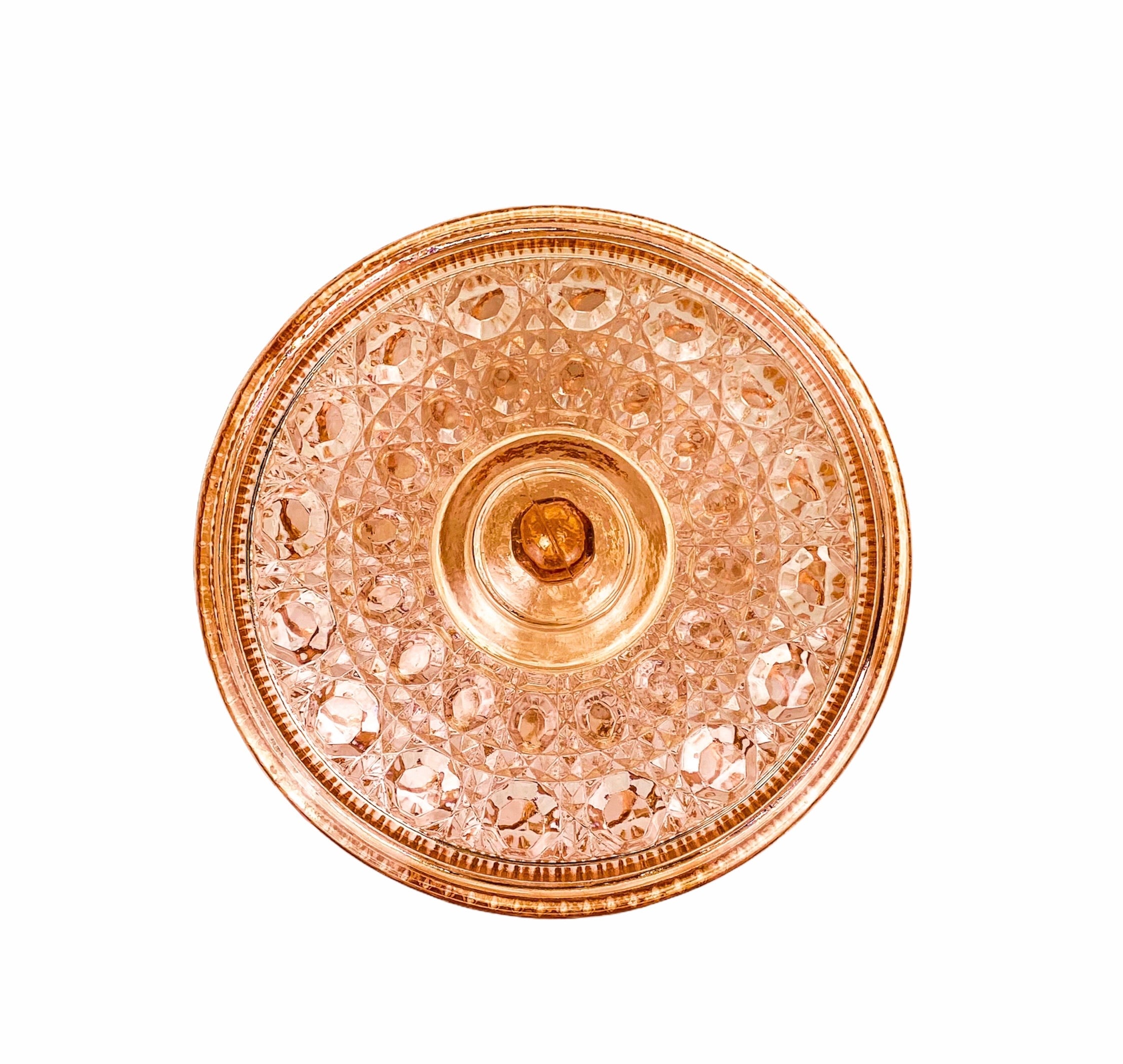 Pink Depression Era Indiana Glass Stasher, Windsor Pattern