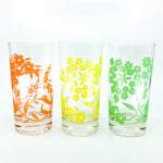 S/5 MCM Floral Drinking Glasses
