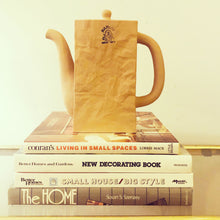 Rare Harvey Craft Paper Bag Ceramic Teapot