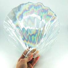 Rare 1960’s Kamei Craft Japan Carnival Iridescent Glass Shell Plate