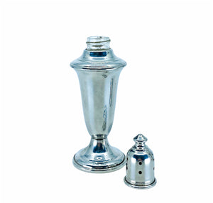 1980’s Empire Pewter Glass Lined Salt + Pepper Shakers