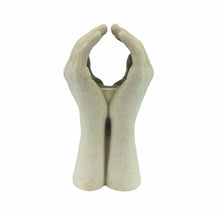 Cupping Hands Ceramic Candle Holder
