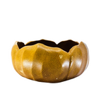 Carved Monkeypod Round Flower Bowl