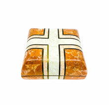 Maitland Smith Tessellated Stone with Brass Inlay Pillow Box
