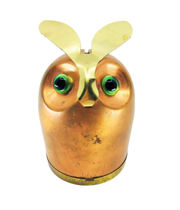 Coppercraft Guild Copper & Brass Owl Coin Bank